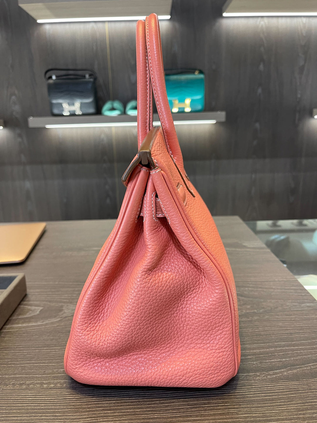Top quality Hermes Birkin 30 Crevette Togo Palladium Hardware