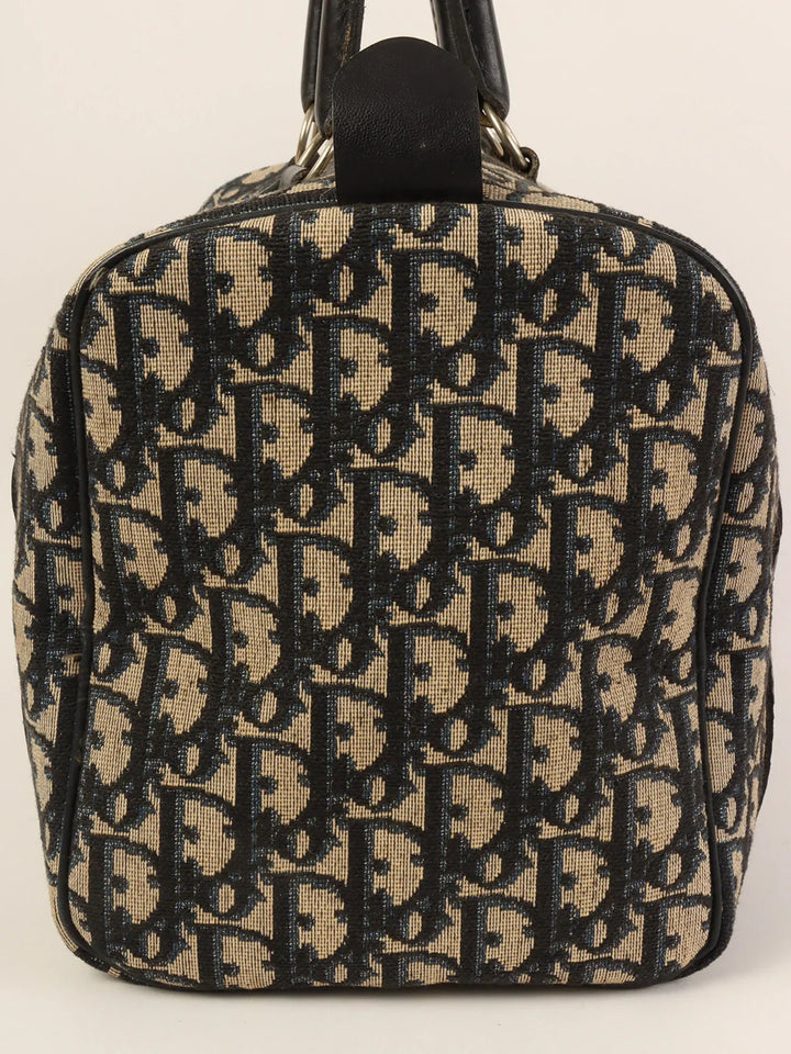 Top quality Dior Trotter Pattern Boston Bag Navy