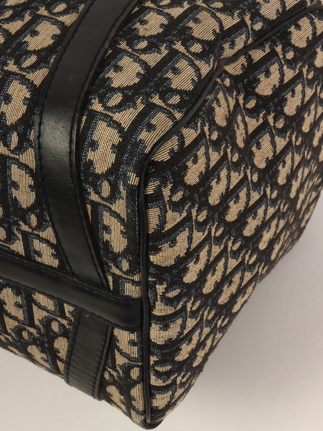 Top quality Dior Trotter Pattern Boston Bag Navy