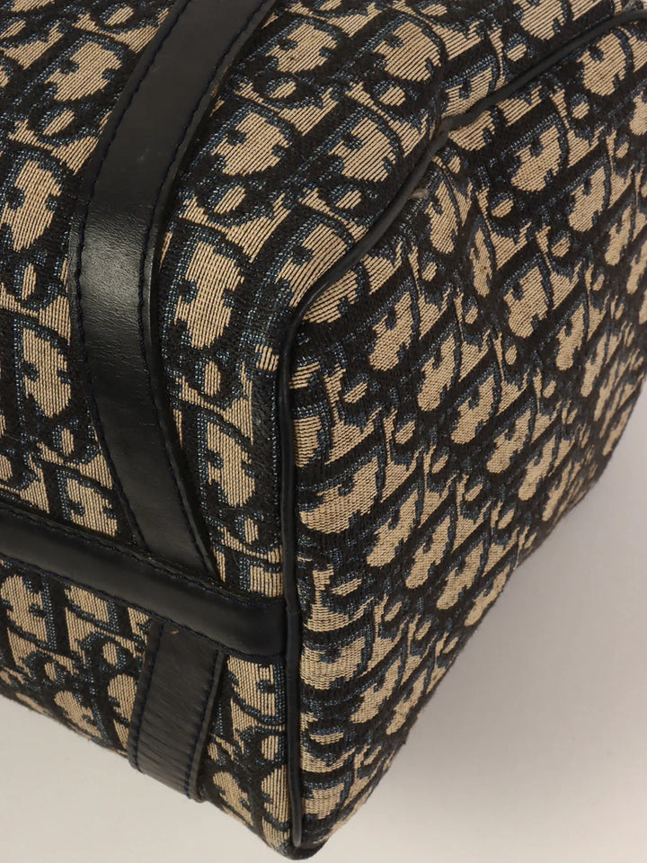 Top quality Dior Trotter Pattern Boston Bag Navy