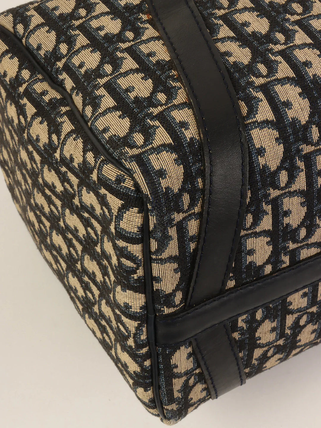 Top quality Dior Trotter Pattern Boston Bag Navy
