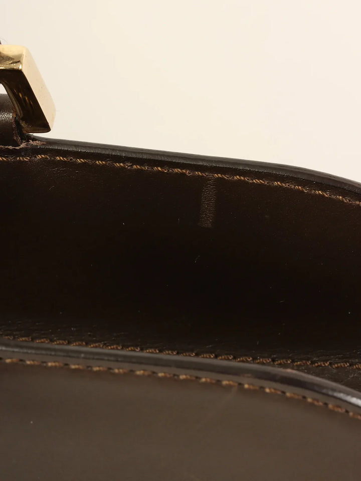 Celine C Macadam Pattern Top Handle Bag Brown