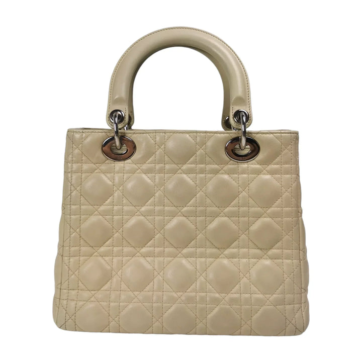 Top quality Dior Lady Top quality Dior Medium Beige Cannage Lambskin Gold