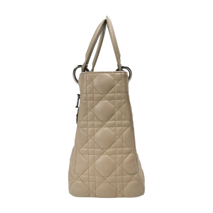 Top quality Dior Lady Top quality Dior Medium Beige Cannage Lambskin Gold