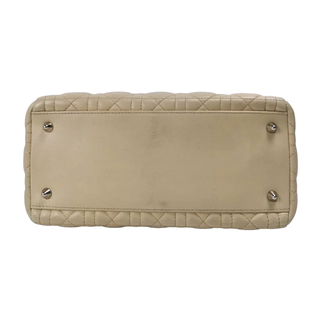 Top quality Dior Lady Top quality Dior Medium Beige Cannage Lambskin Gold