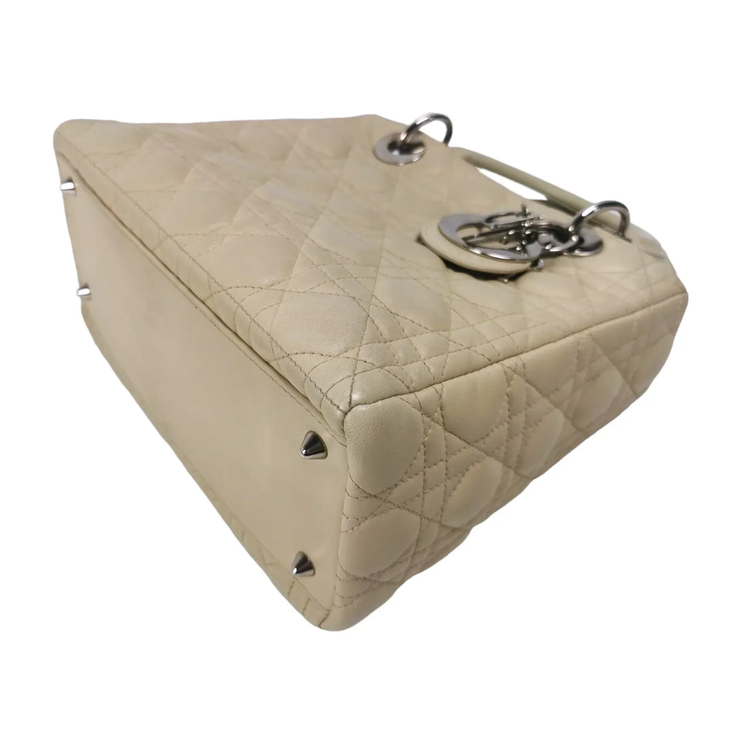 Top quality Dior Lady Top quality Dior Medium Beige Cannage Lambskin Gold