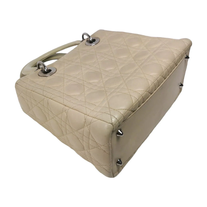Top quality Dior Lady Top quality Dior Medium Beige Cannage Lambskin Gold