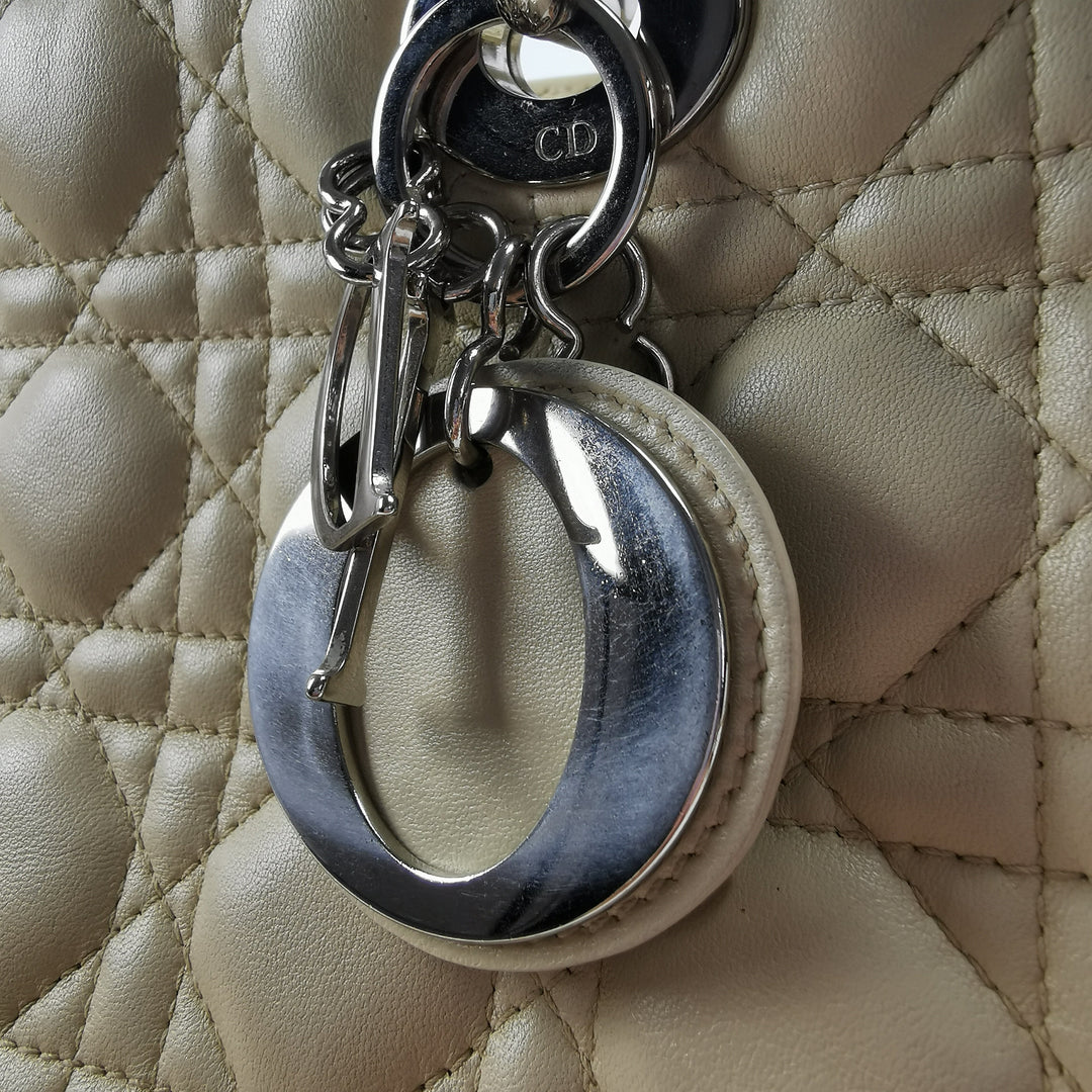 Top quality Dior Lady Top quality Dior Medium Beige Cannage Lambskin Gold