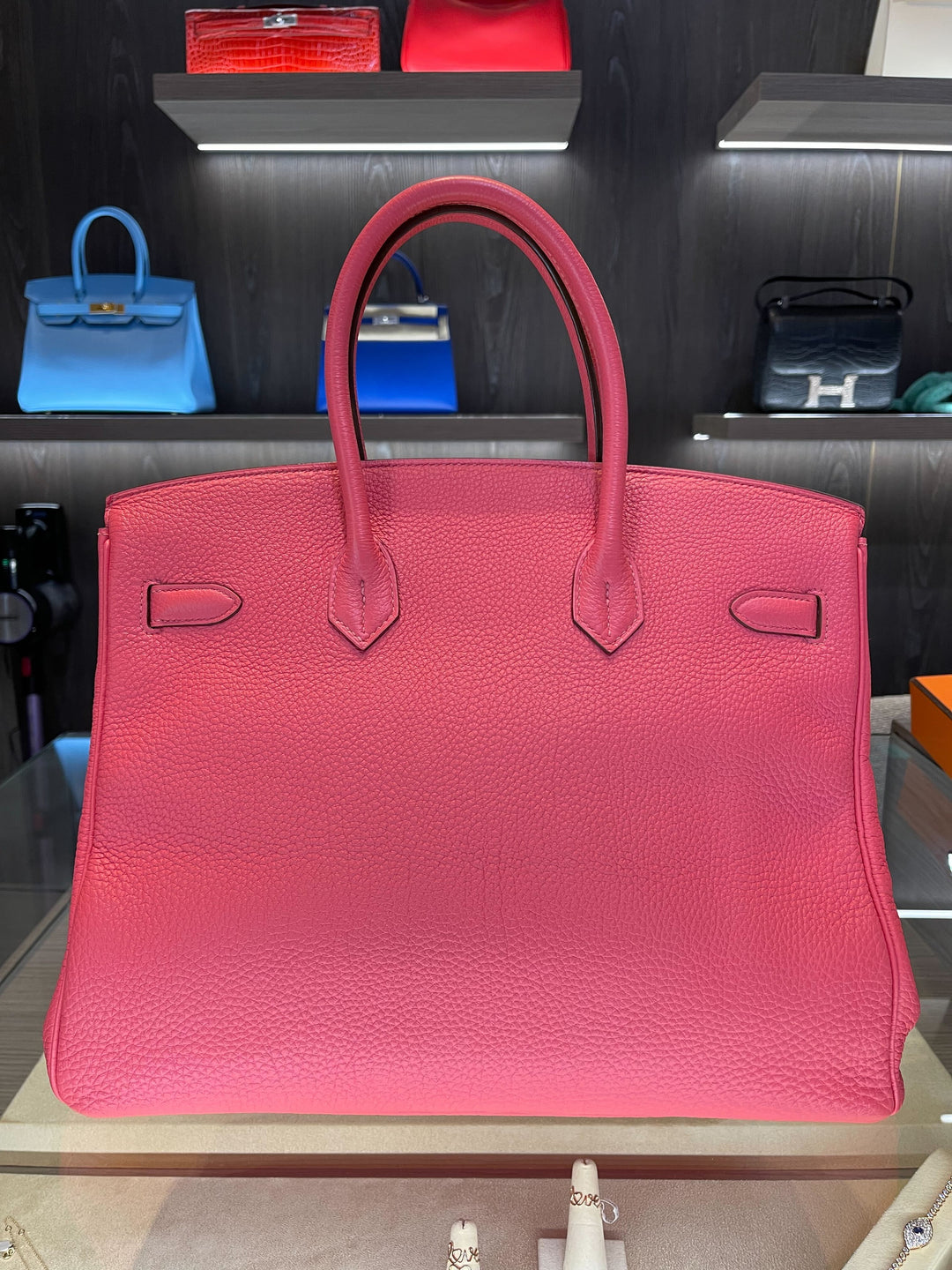 Top quality Hermes Birkin 35 Lipstick Togo Gold Hardware