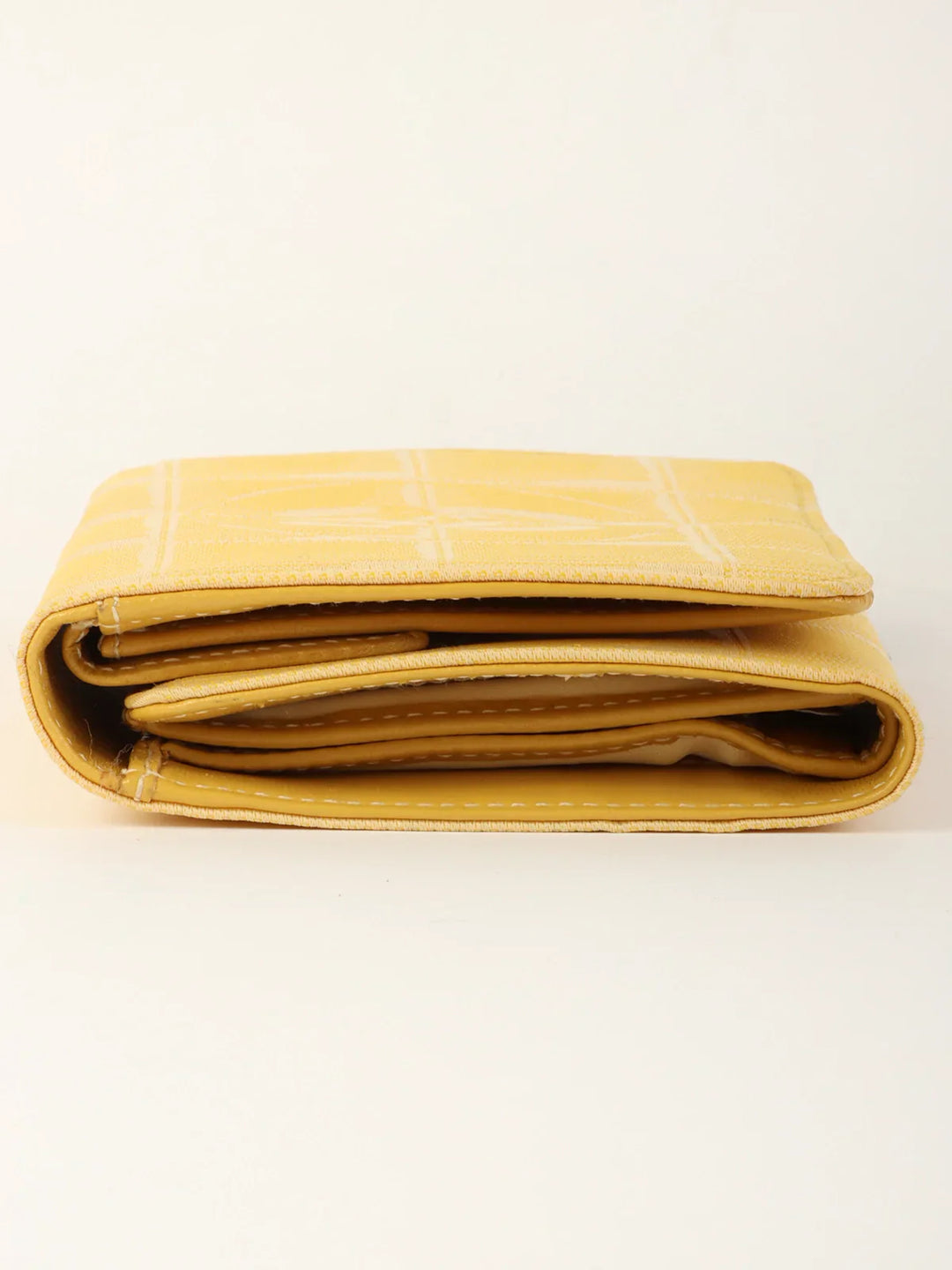 Chanel Aound 2001 Made New Travel Line Nylon Wallet Yellow