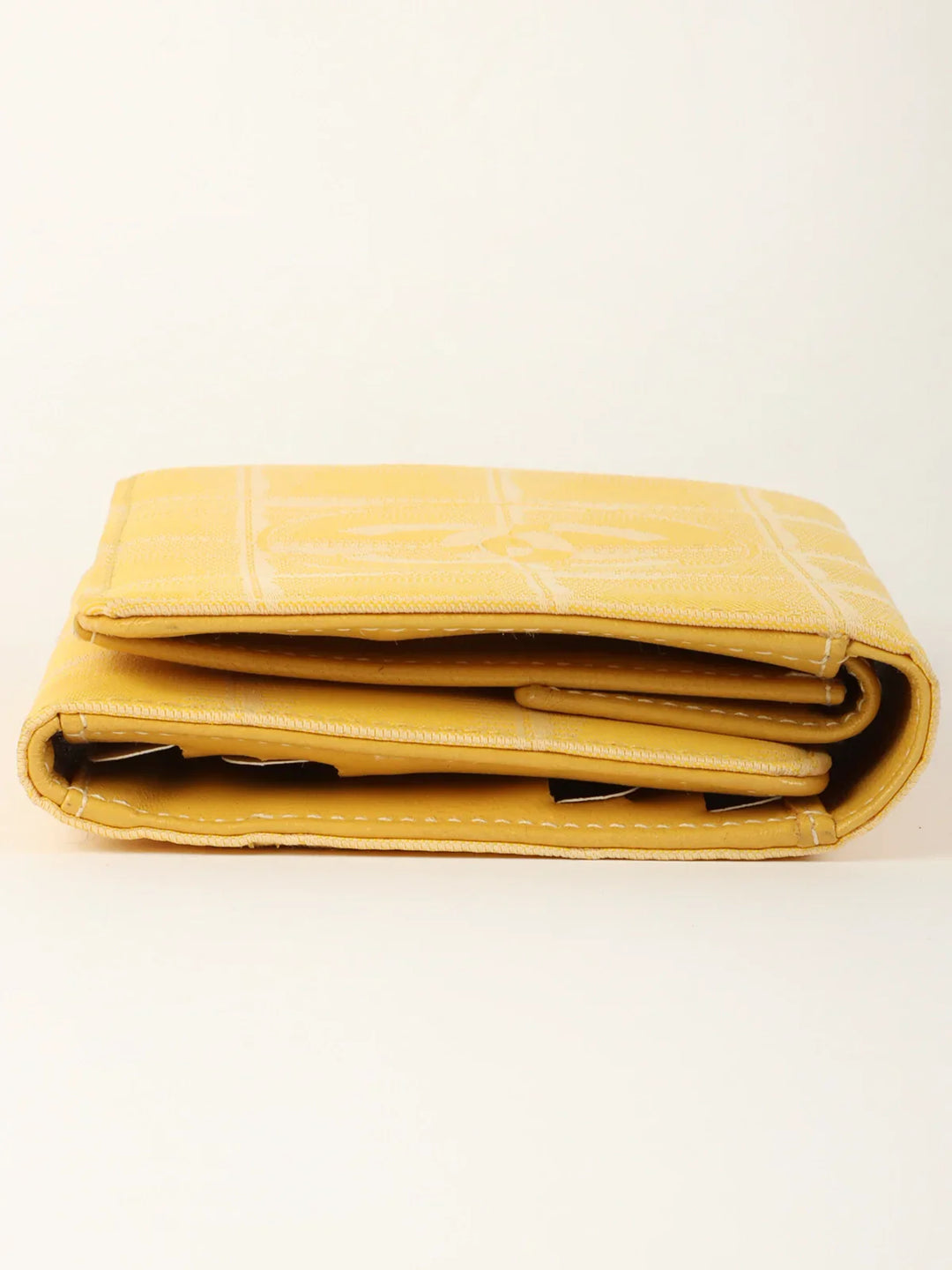 Chanel Aound 2001 Made New Travel Line Nylon Wallet Yellow