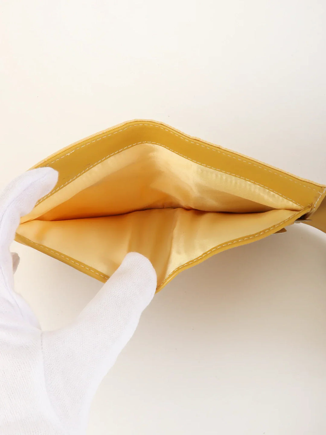 Chanel Aound 2001 Made New Travel Line Nylon Wallet Yellow