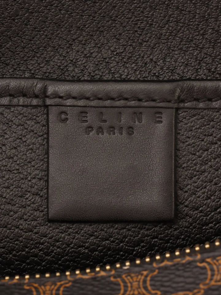 Top Quality Celine Macadam Pattern Top Handle Bag Black
