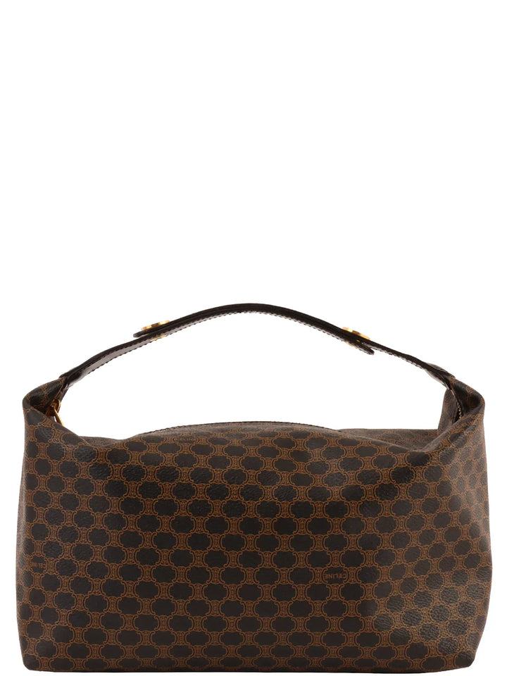 Top Quality Celine Macadam Pattern Top Handle Bag Black