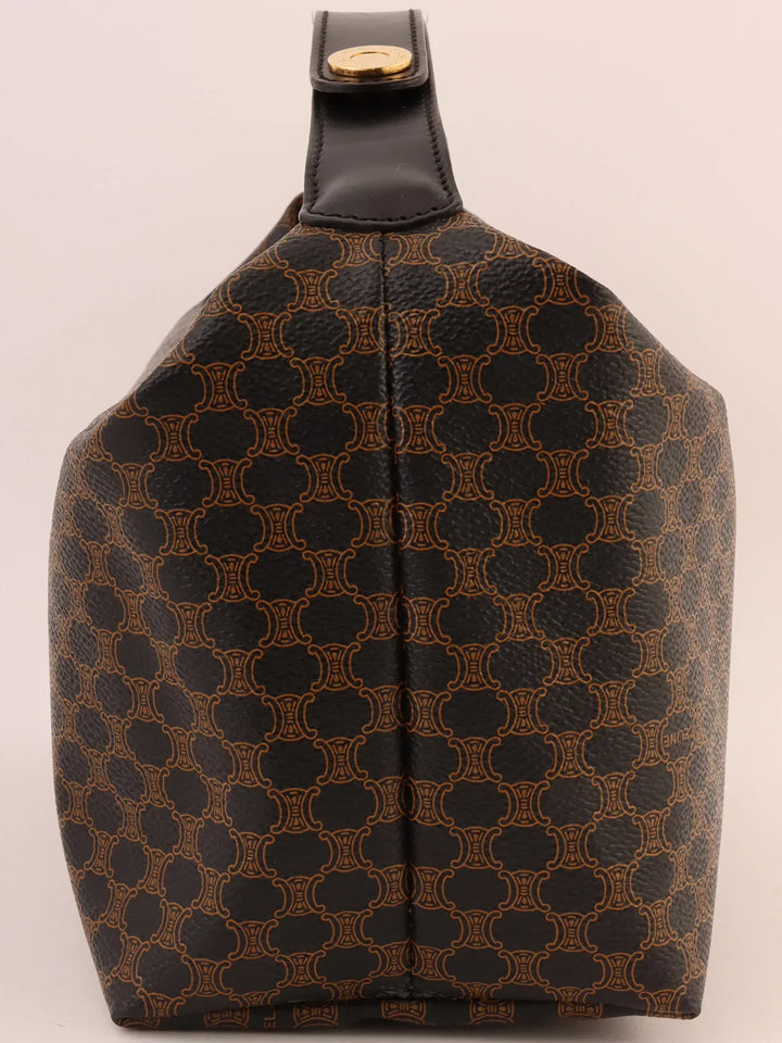 Top Quality Celine Macadam Pattern Top Handle Bag Black