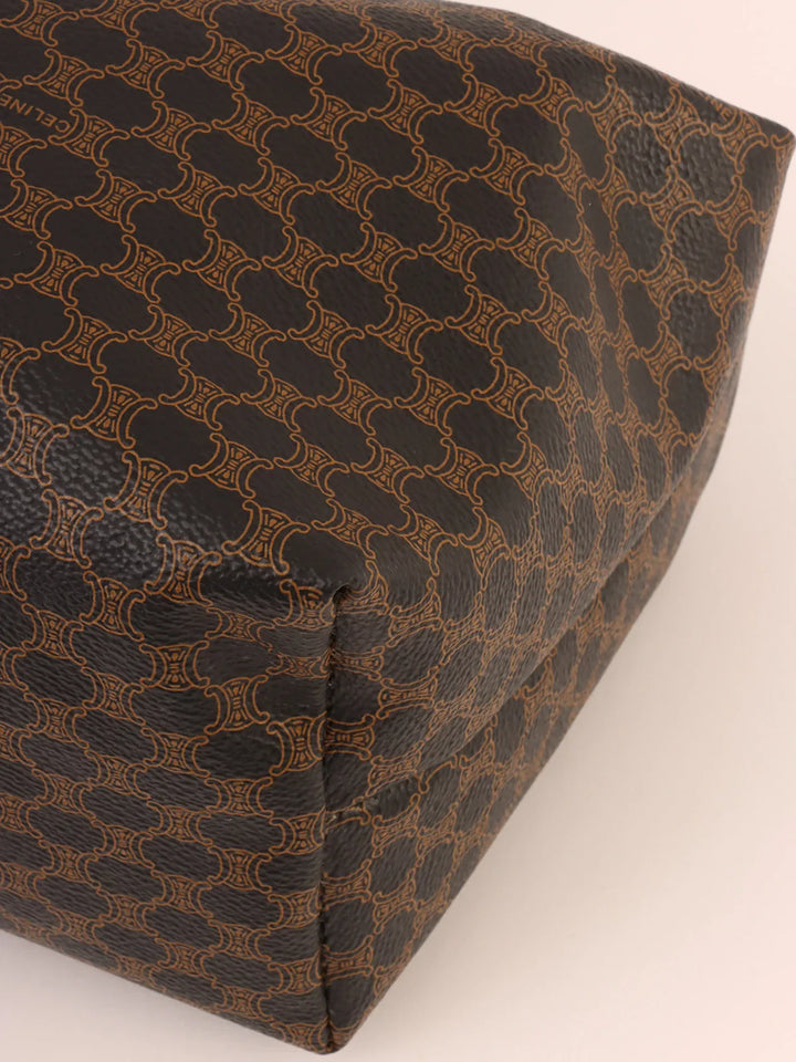 Top Quality Celine Macadam Pattern Top Handle Bag Black