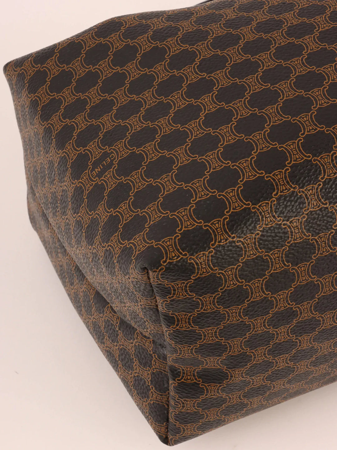 Top Quality Celine Macadam Pattern Top Handle Bag Black