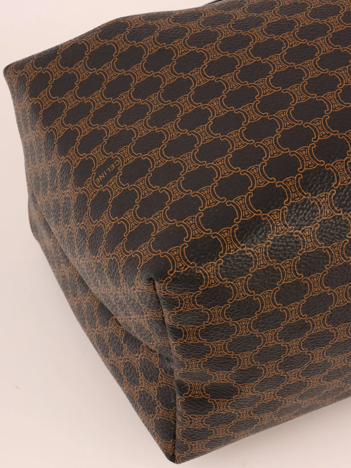Top Quality Celine Macadam Pattern Top Handle Bag Black
