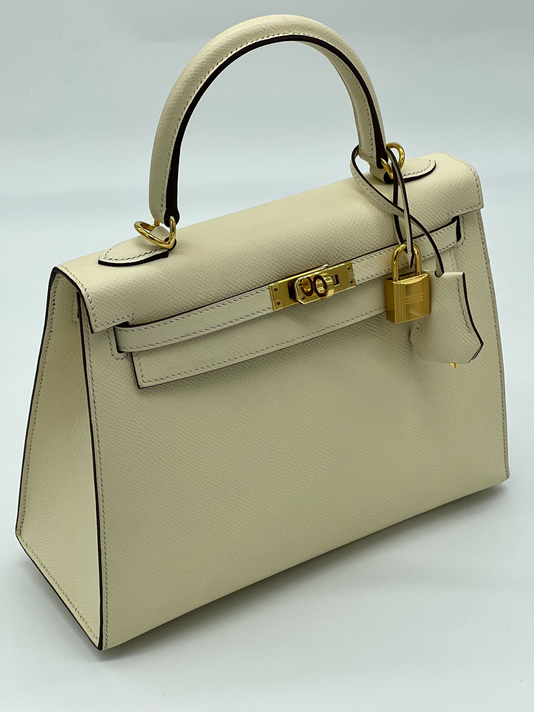 Top quality Hermes Kelly 25 Sellier Nata Epsom Gold Hardware
