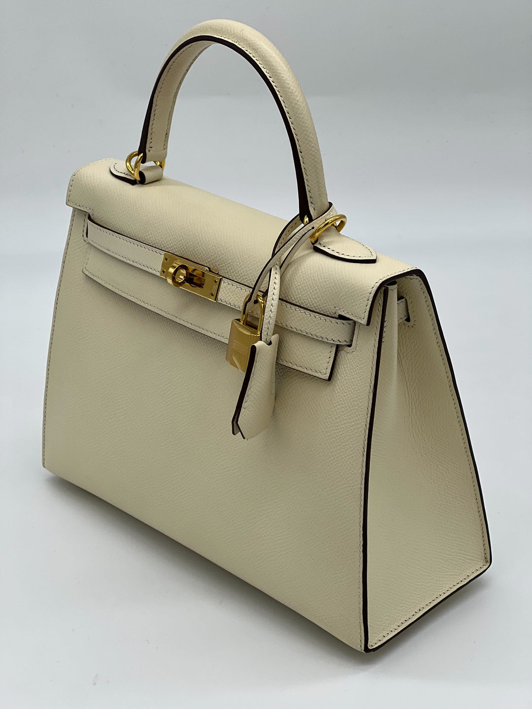 Top quality Hermes Kelly 25 Sellier Nata Epsom Gold Hardware