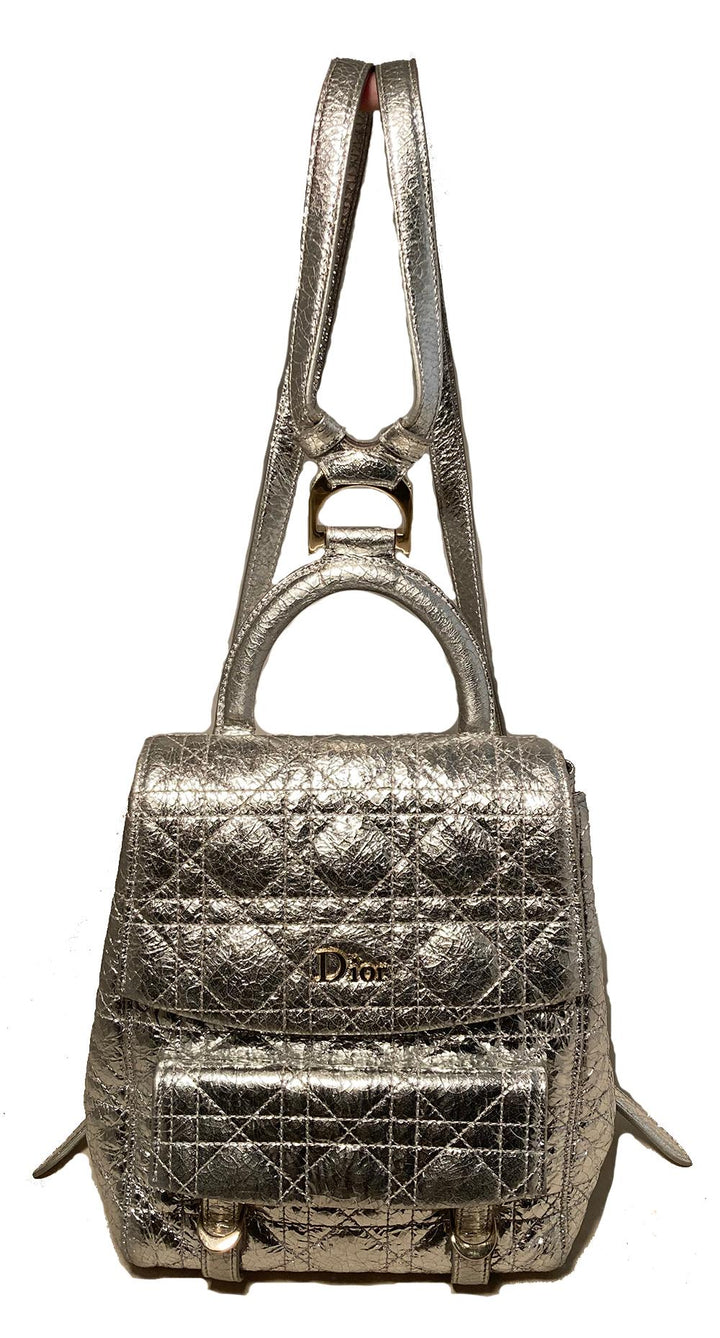 Top quality Dior Stardust Silver Leather Backpack