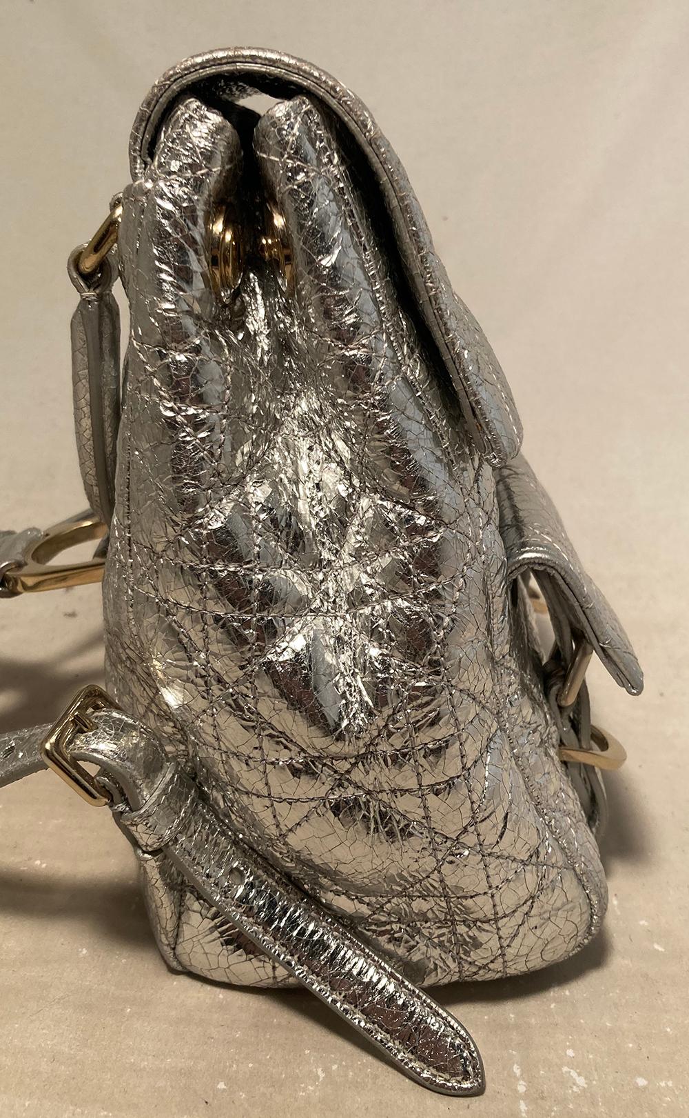 Top quality Dior Stardust Silver Leather Backpack
