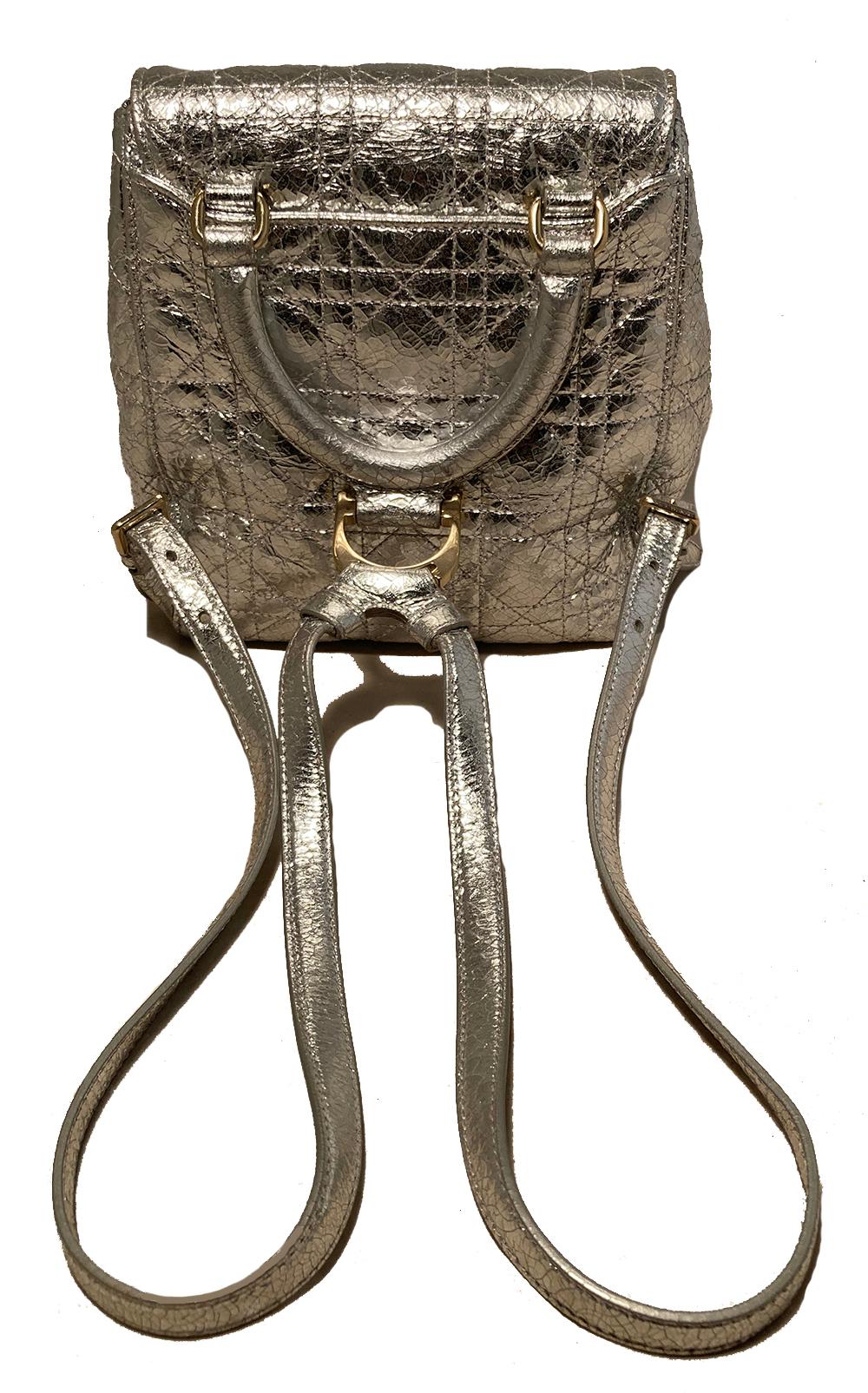 Top quality Dior Stardust Silver Leather Backpack