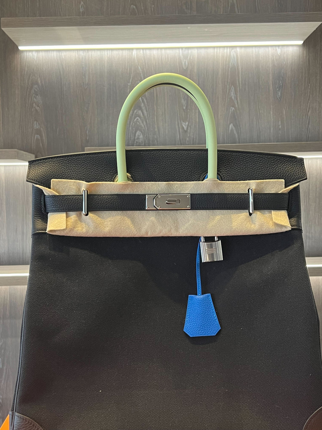 Top quality Hermes Haut A Courroies 40 Multi Bag AA Noir/Absinthe/Hydra
