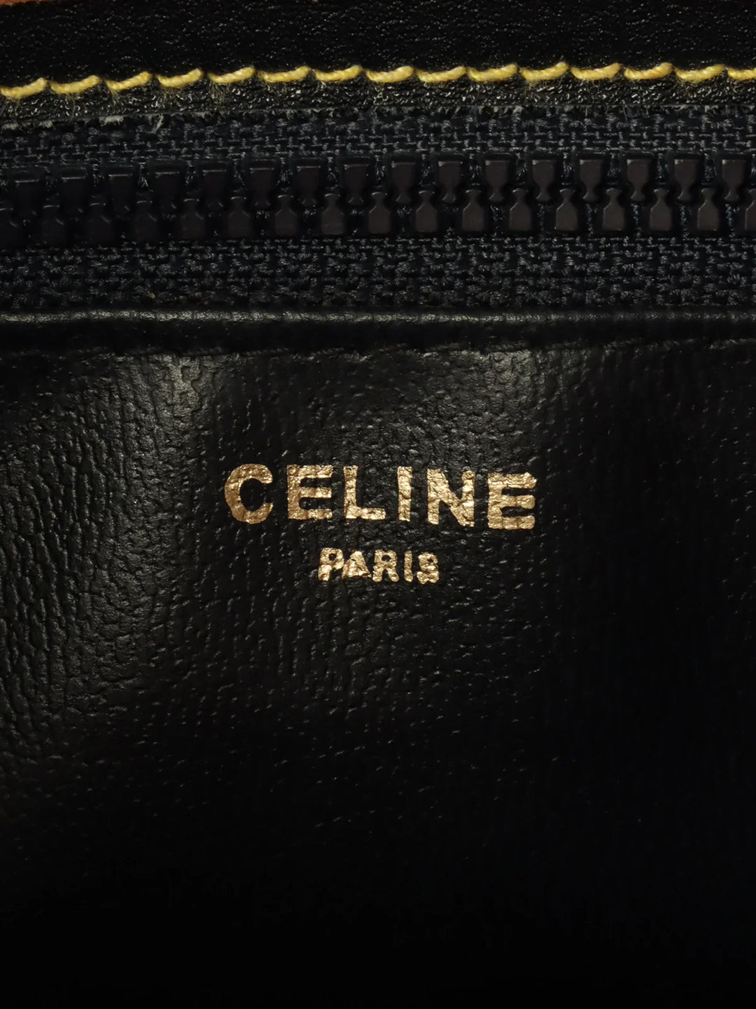 Celine Macadam Plate Shoulder Bag Black/Camel