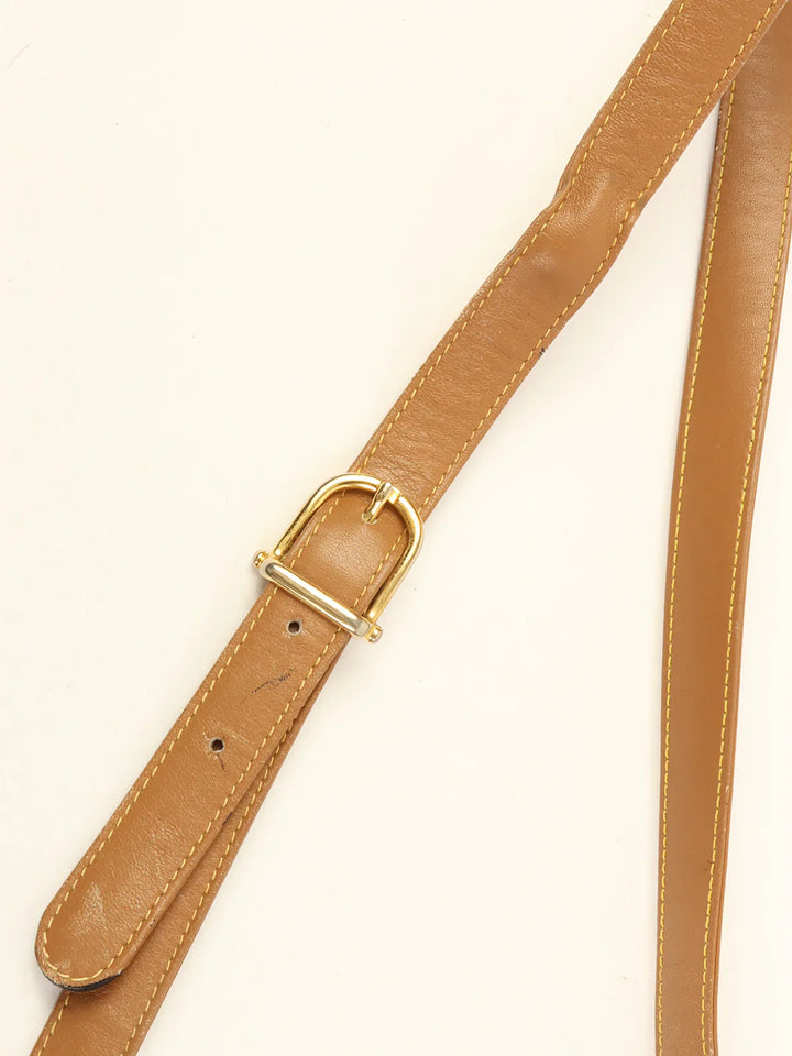 Celine Macadam Plate Shoulder Bag Black/Camel