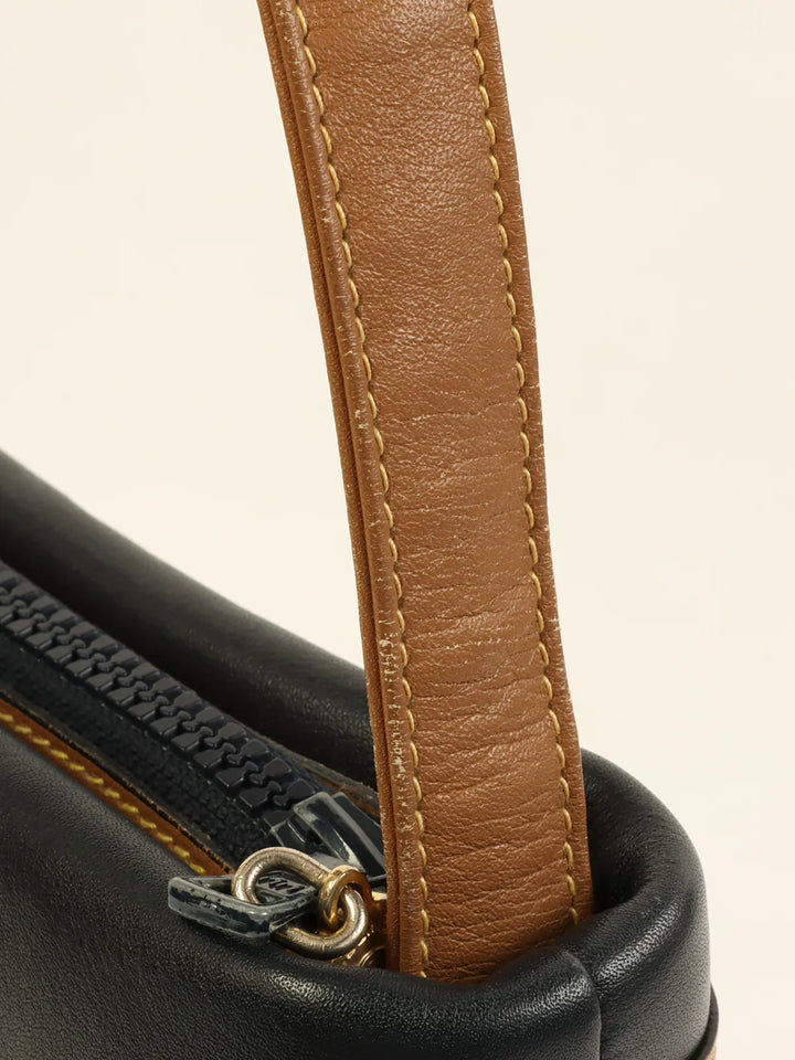 Celine Macadam Plate Shoulder Bag Black/Camel