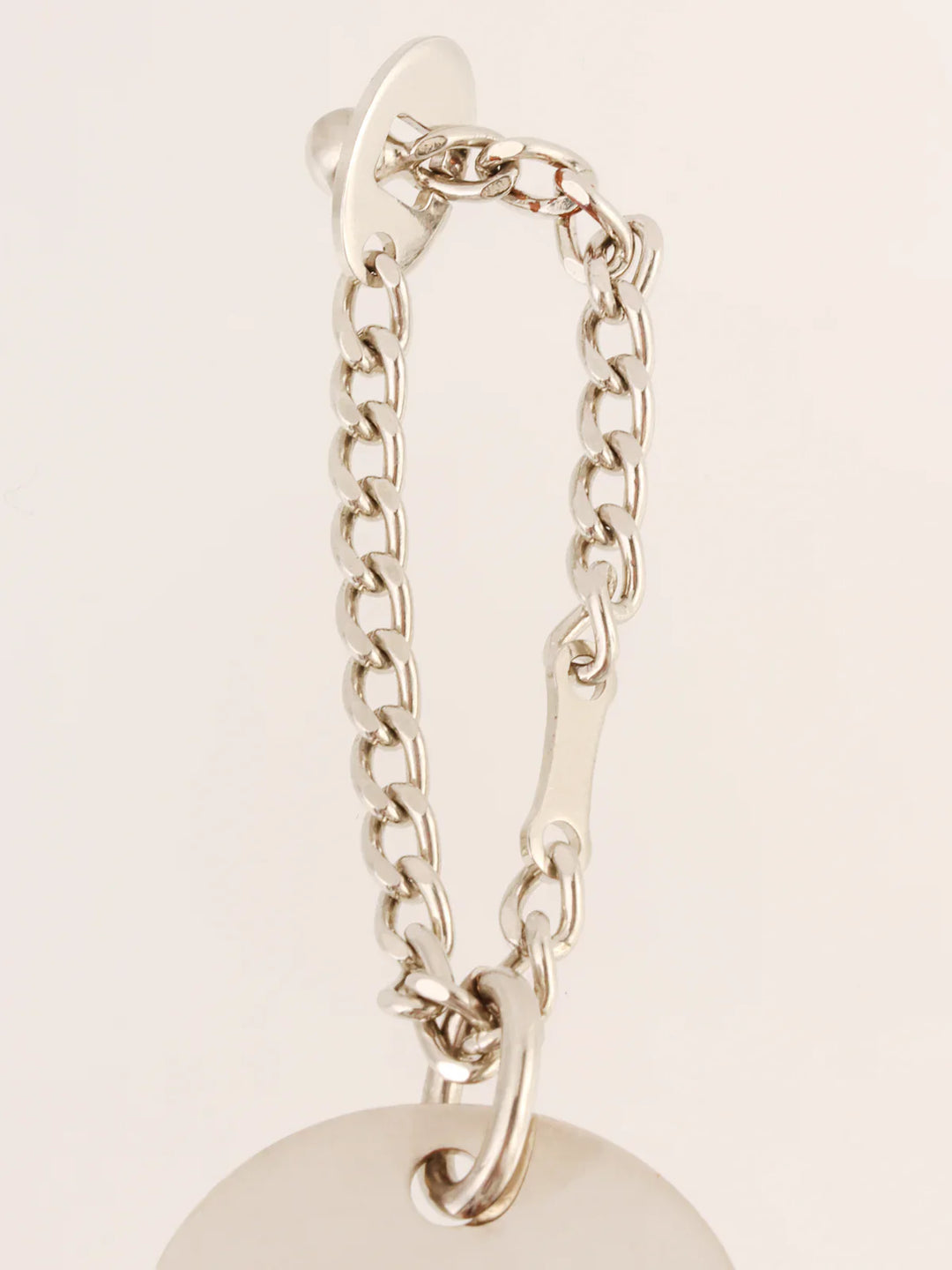 Chanel 2007 Made Logo Plate Charm Silver