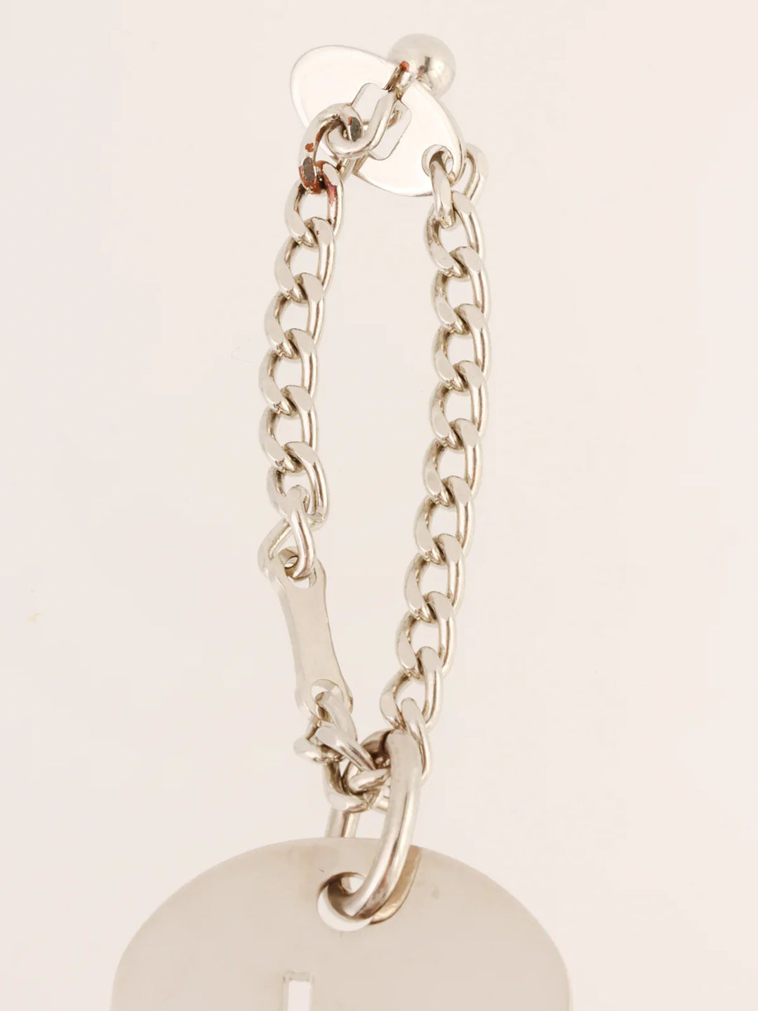 Chanel 2007 Made Logo Plate Charm Silver