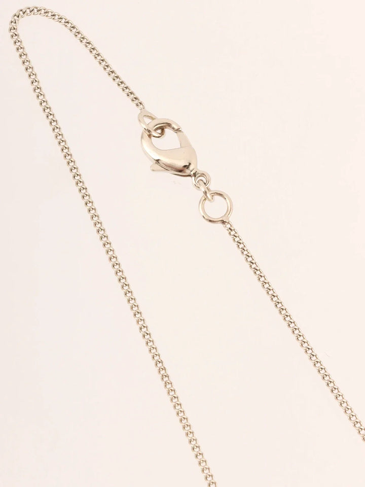 Chanel 2008 Made Square Mirror Cc Mark Rhinestone Necklace Black