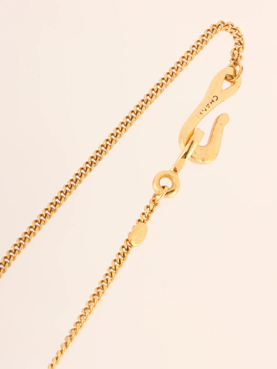 Chanel 1998 Made Ball Motif Logo Necklace Gold