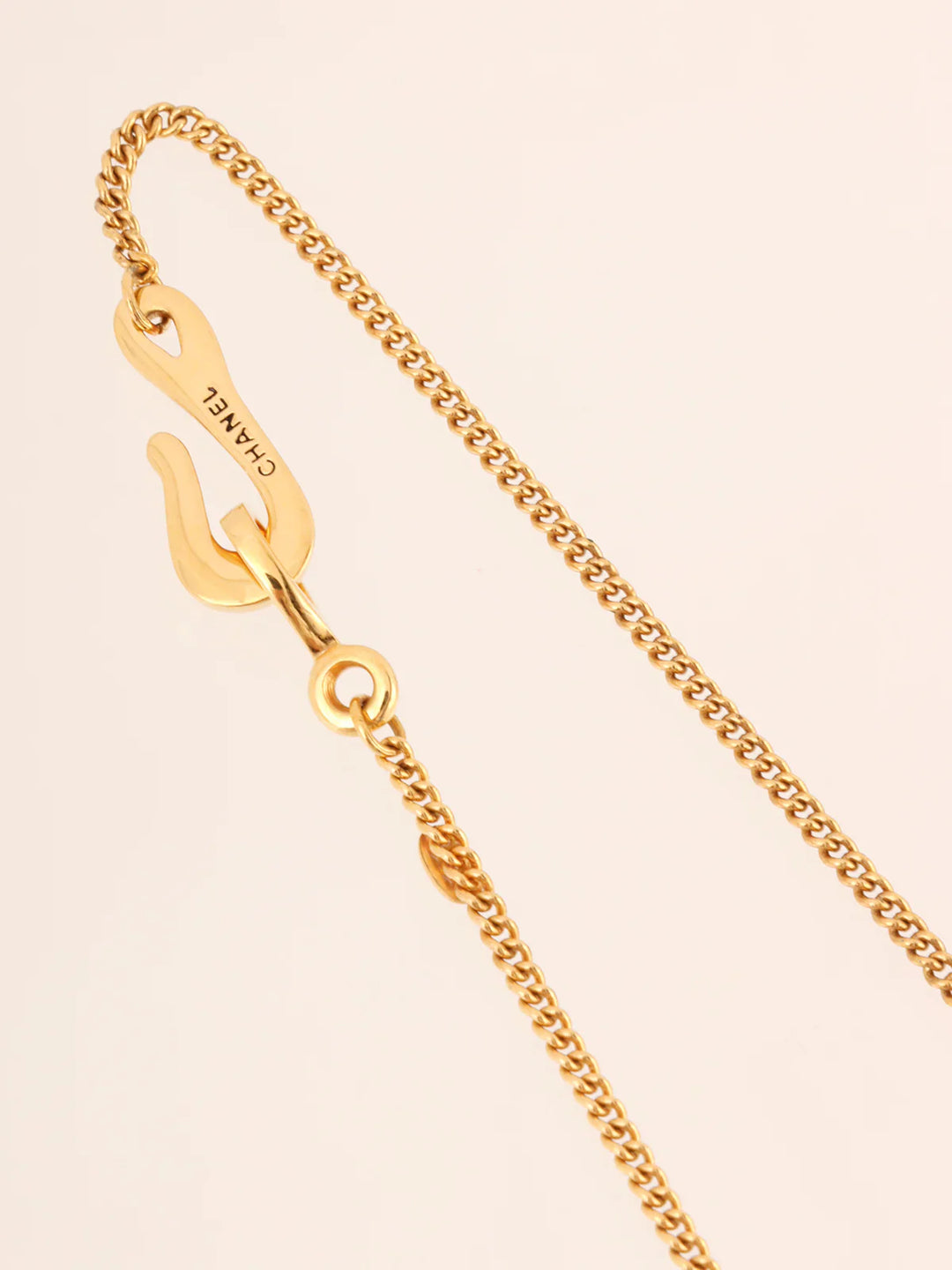 Chanel 1998 Made Ball Motif Logo Necklace Gold