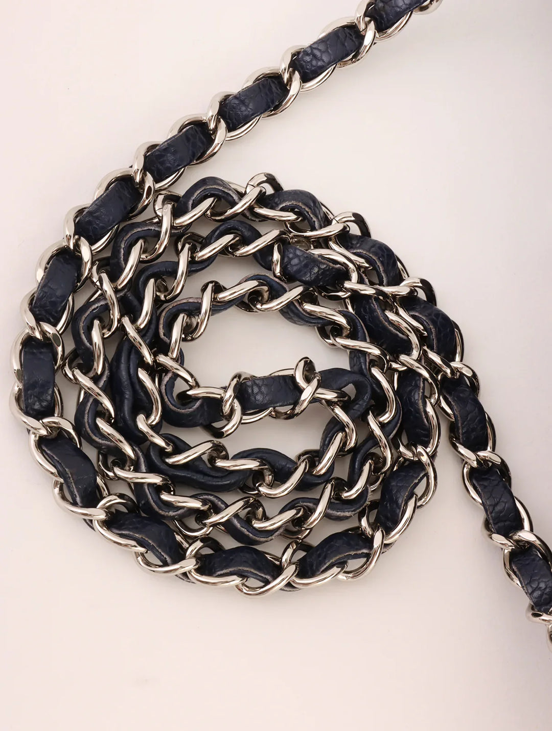Chanel Around 2014 Made Caviar Skin Classic New Chain Bag 25Cm Navy