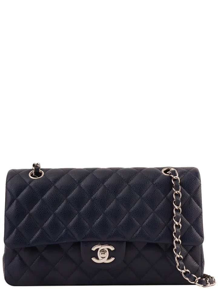 Chanel Around 2014 Made Caviar Skin Classic New Chain Bag 25Cm Navy