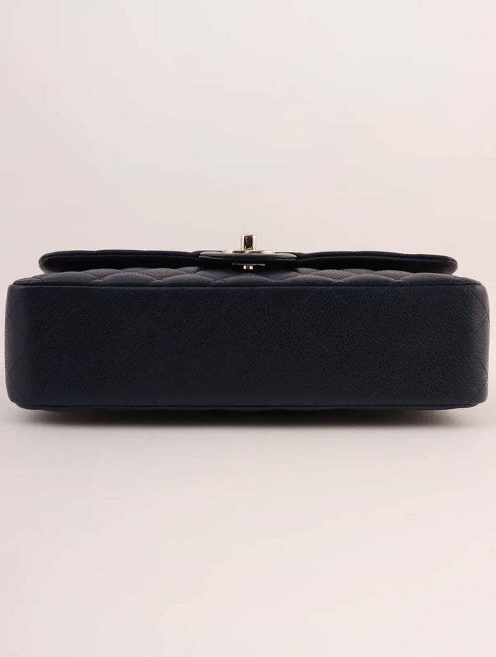 Chanel Around 2014 Made Caviar Skin Classic New Chain Bag 25Cm Navy