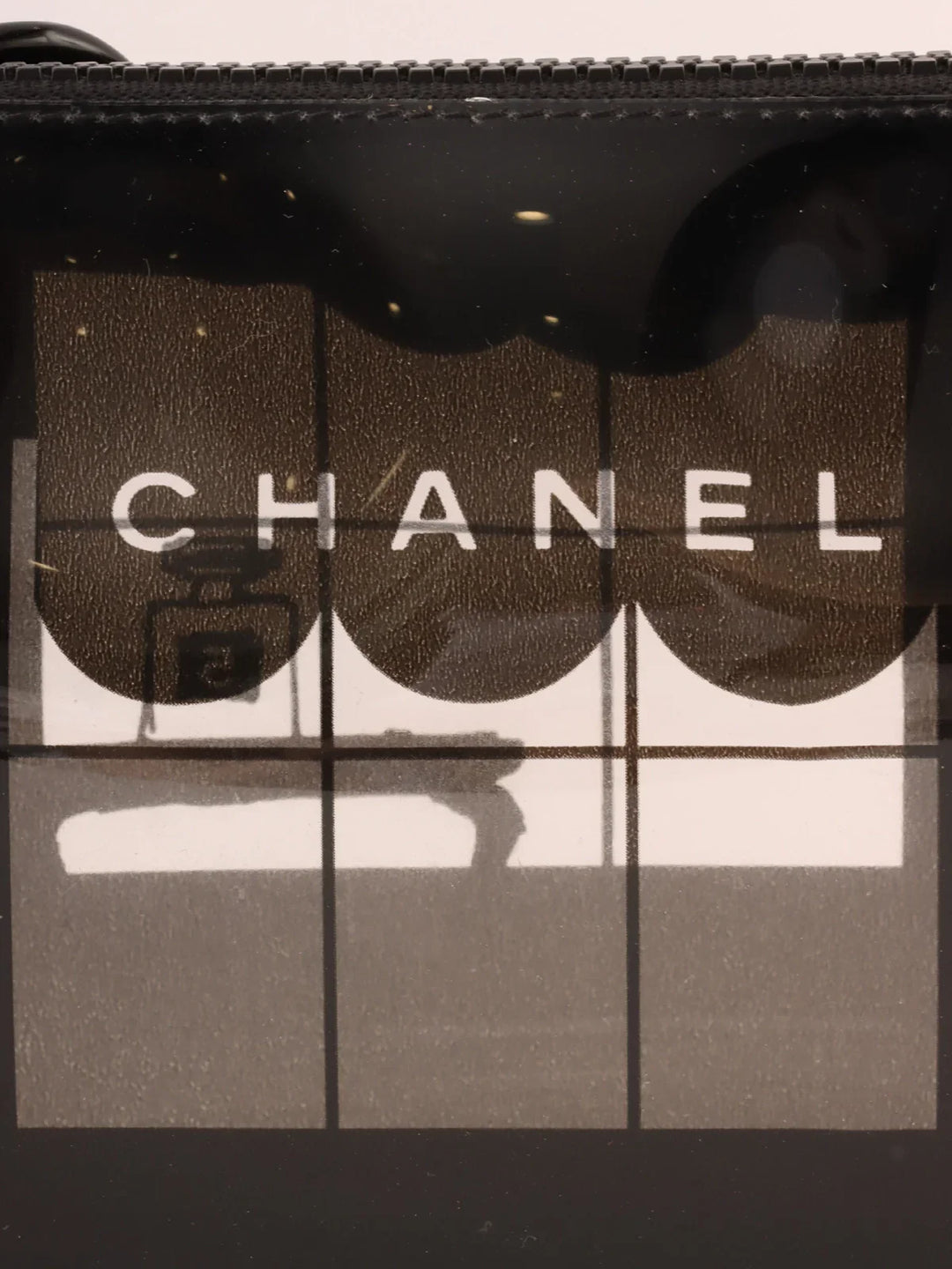 Chanel Around 2003 Made Windows Line Chain Bag Black