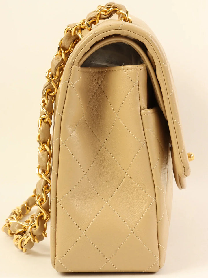 Chanel Around 1990 Made Classic New Chain Bag 25Cm Beige