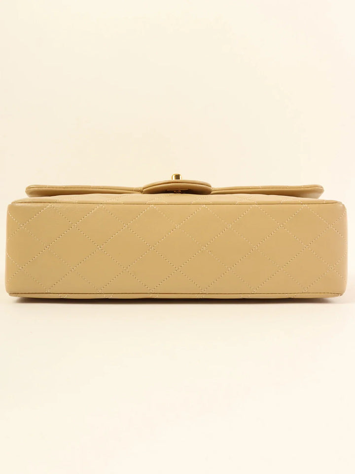 Chanel Around 1990 Made Classic New Chain Bag 25Cm Beige