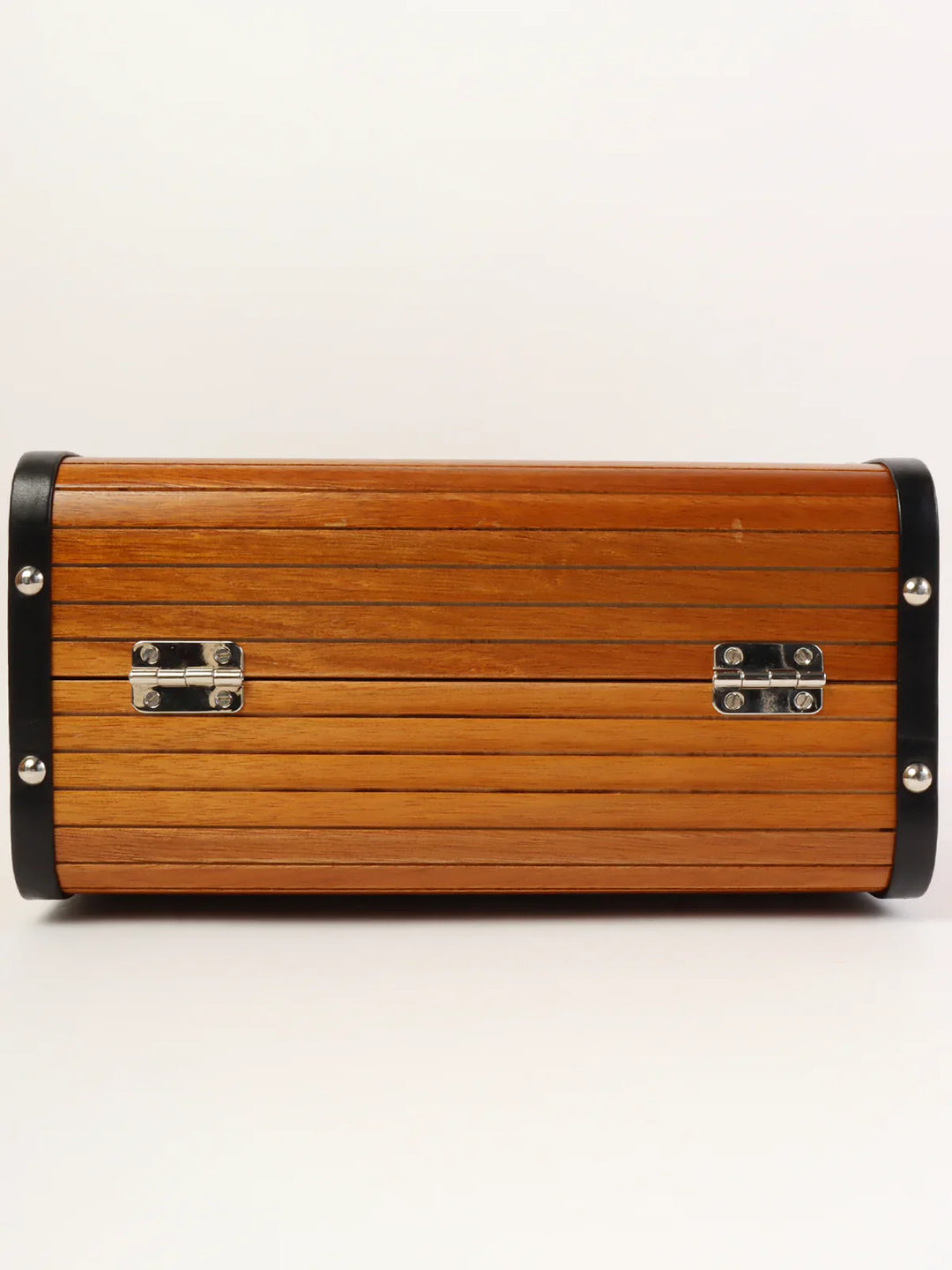 Chanel Around 1995 Made Wood Cc Mark Logo Vanity Brown