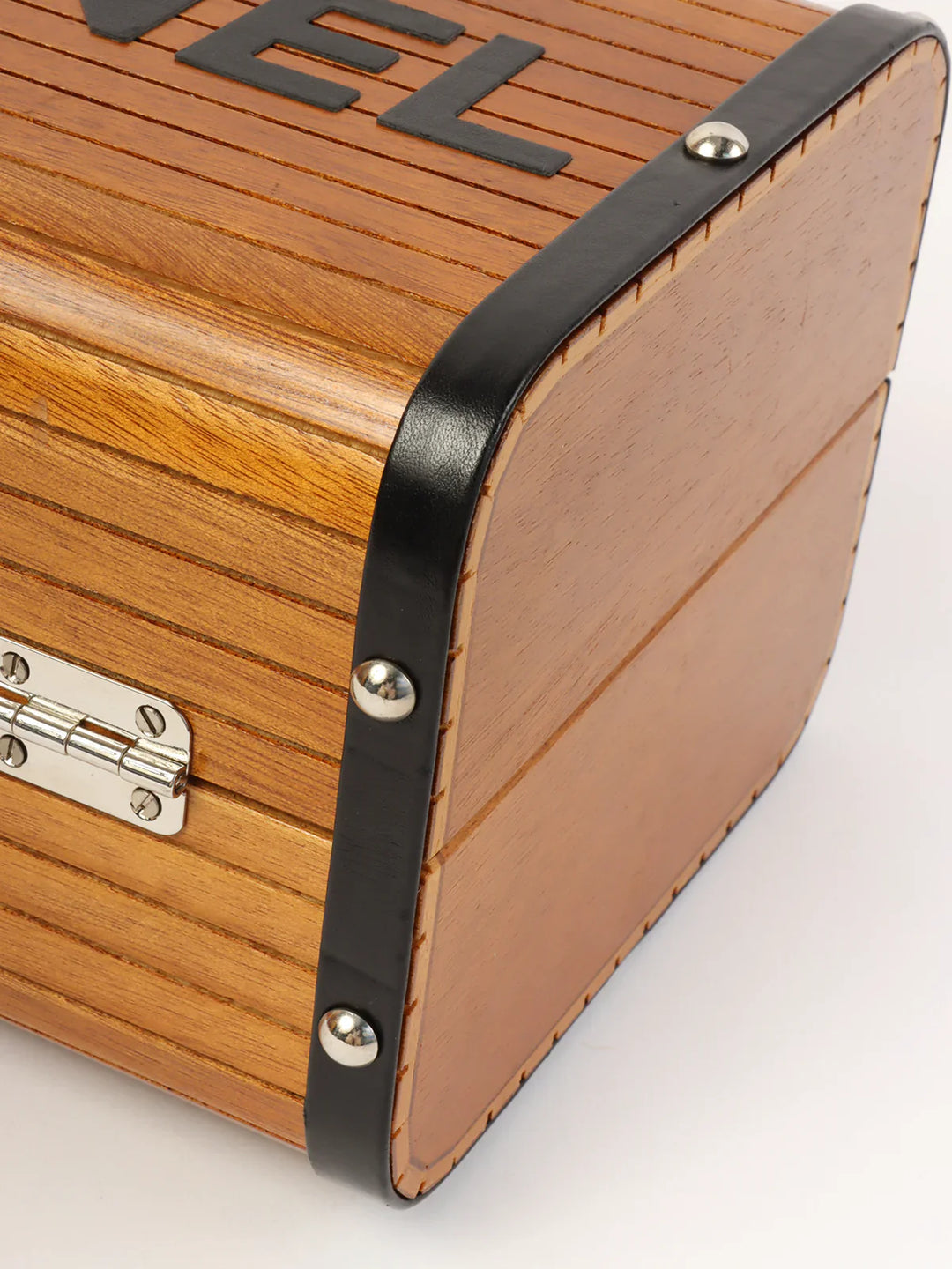 Chanel Around 1995 Made Wood Cc Mark Logo Vanity Brown