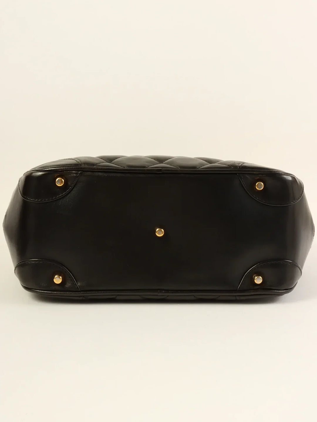 Chanel Around 1998 Made Paris Limited Cc Mark Plate Top Handle Bag Black