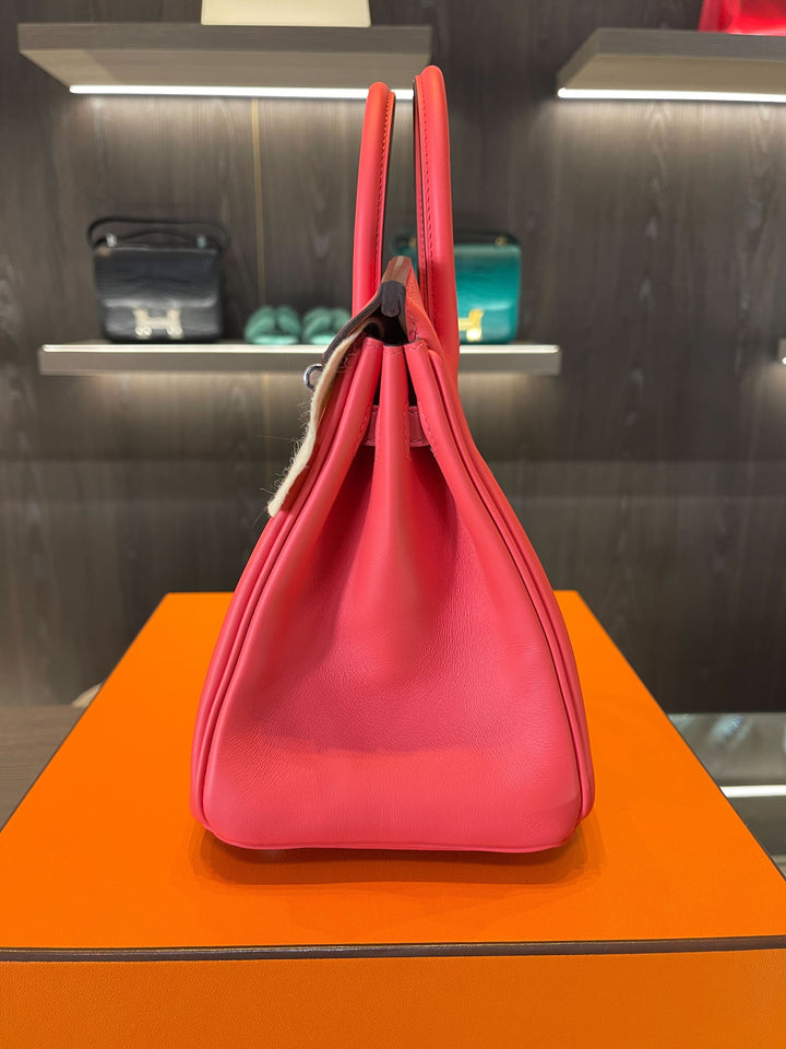 Top quality Hermes Birkin 25 Swift Rose Texas Palladium Hardware