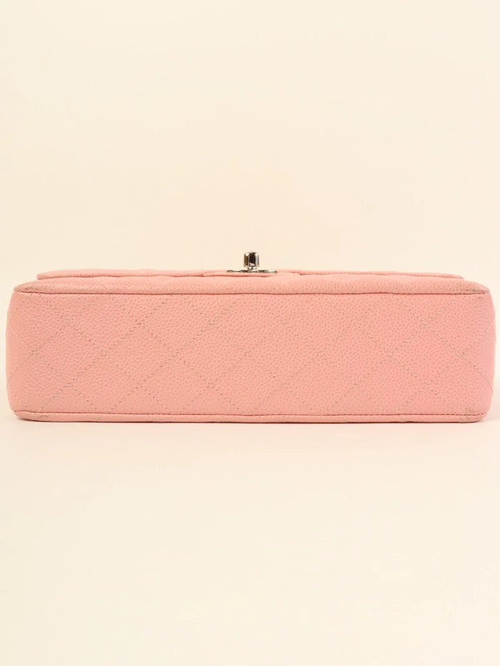 Chanel Around 2004 Made Caviar Skin Classic New Chain Bag 25Cm Pink
