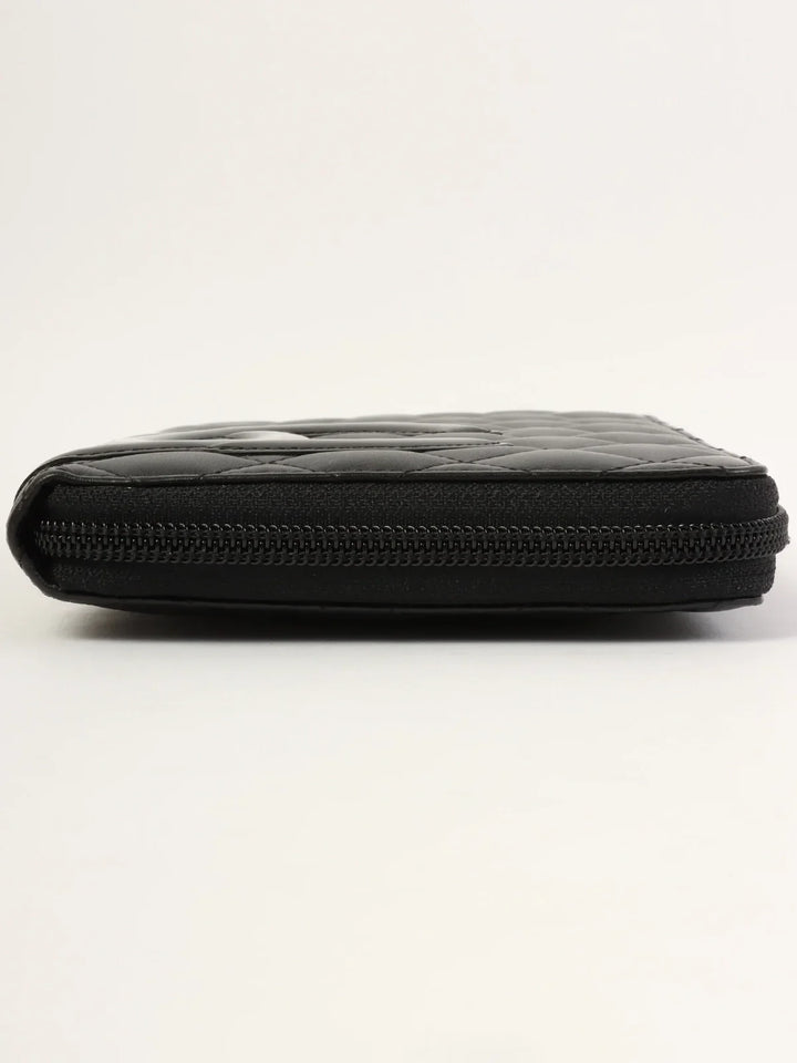 Chanel Around 2012 Made Cambon Long Wallet Black