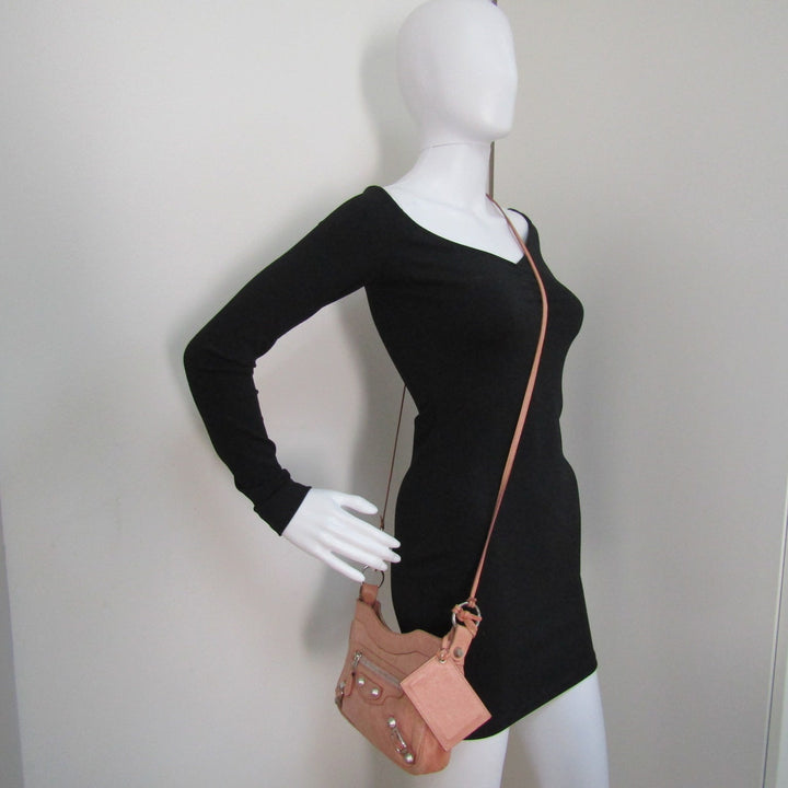 balenciaga Hip Crossbody Bag in Pink Leather