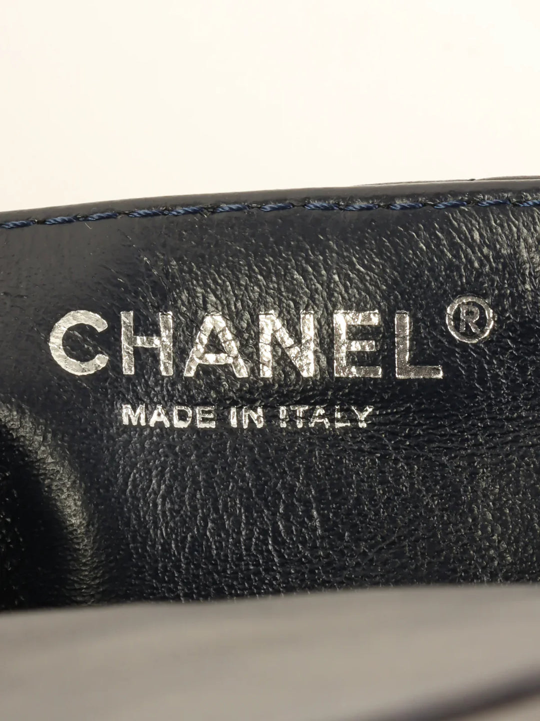 Chanel Around 2008 Made East West Classic New Chain Bag Navy